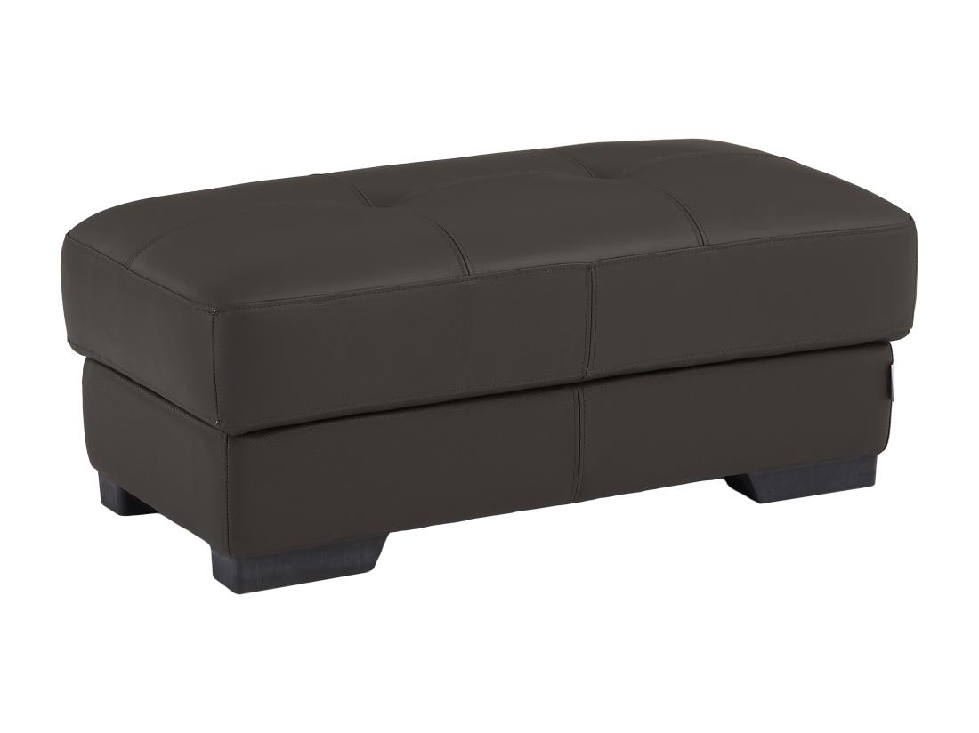 Vente Unique Pouf En Cuir METROPOLITAN II - Marron