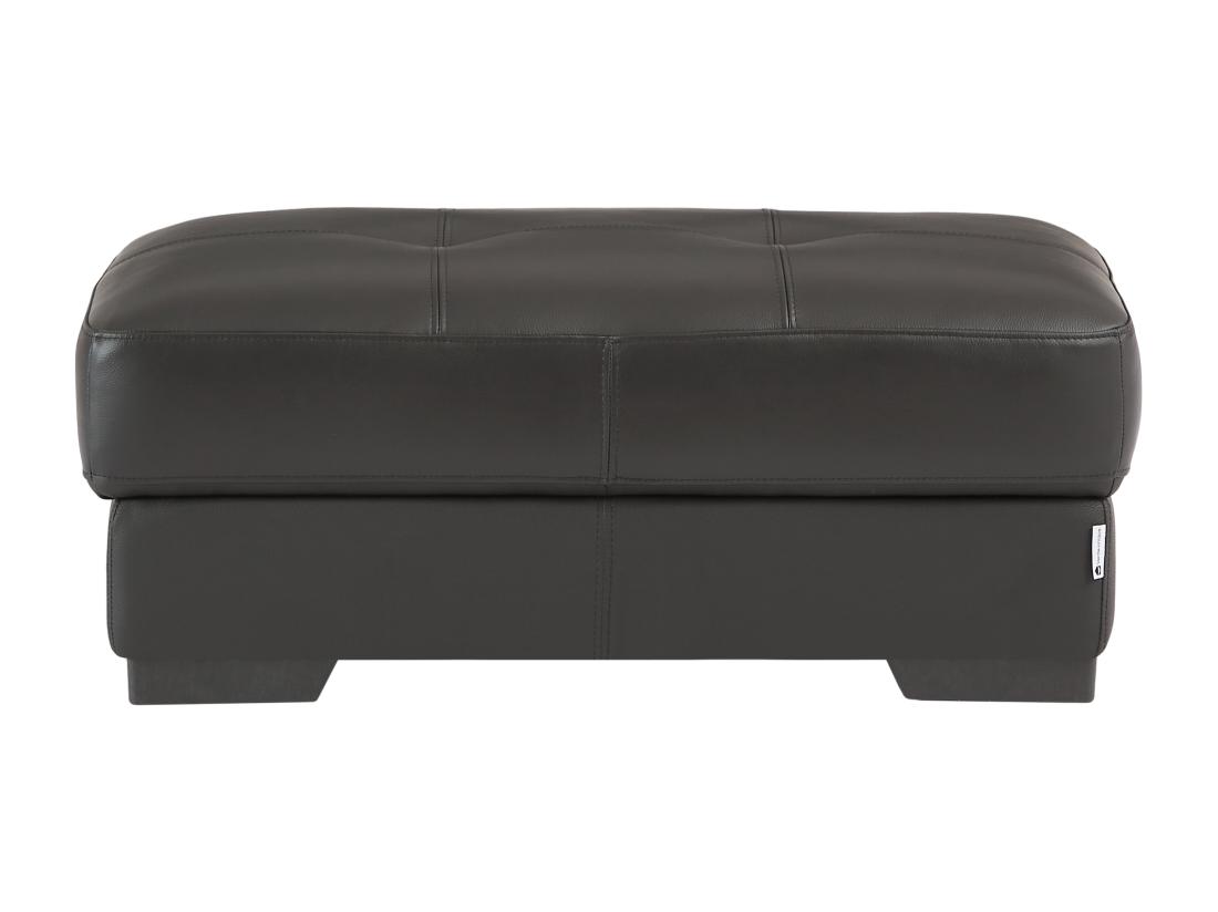 Vente Unique Pouf En Cuir METROPOLITAN II - Noir