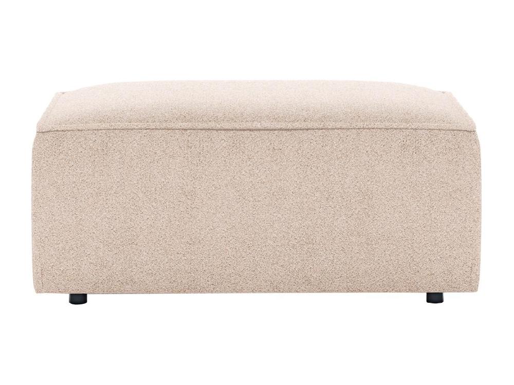 Vente Unique Pouf En Tissu Bouclette Beige AMELIA