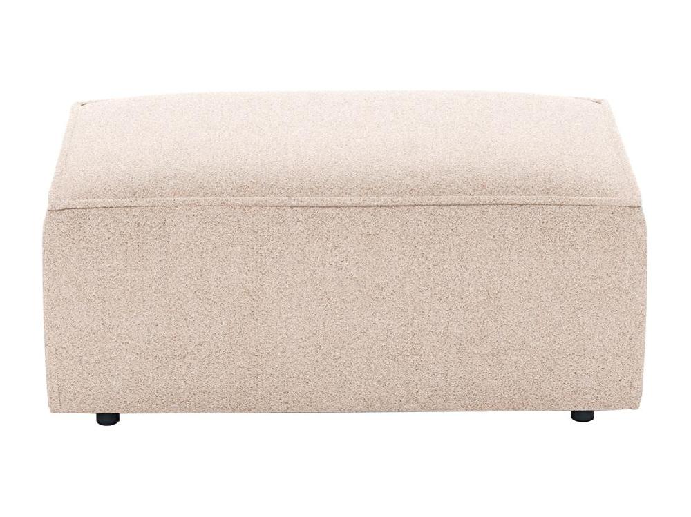 Vente Unique Pouf En Tissu Bouclette Beige AMELIA