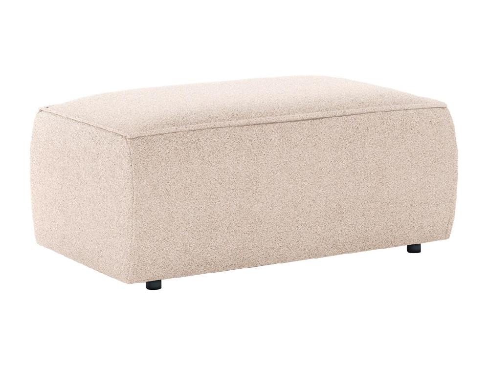 Vente Unique Pouf En Tissu Bouclette Beige AMELIA