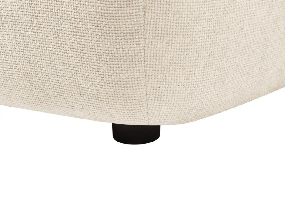Vente Unique Pouf En Tissu Texturé Beige APOLIU