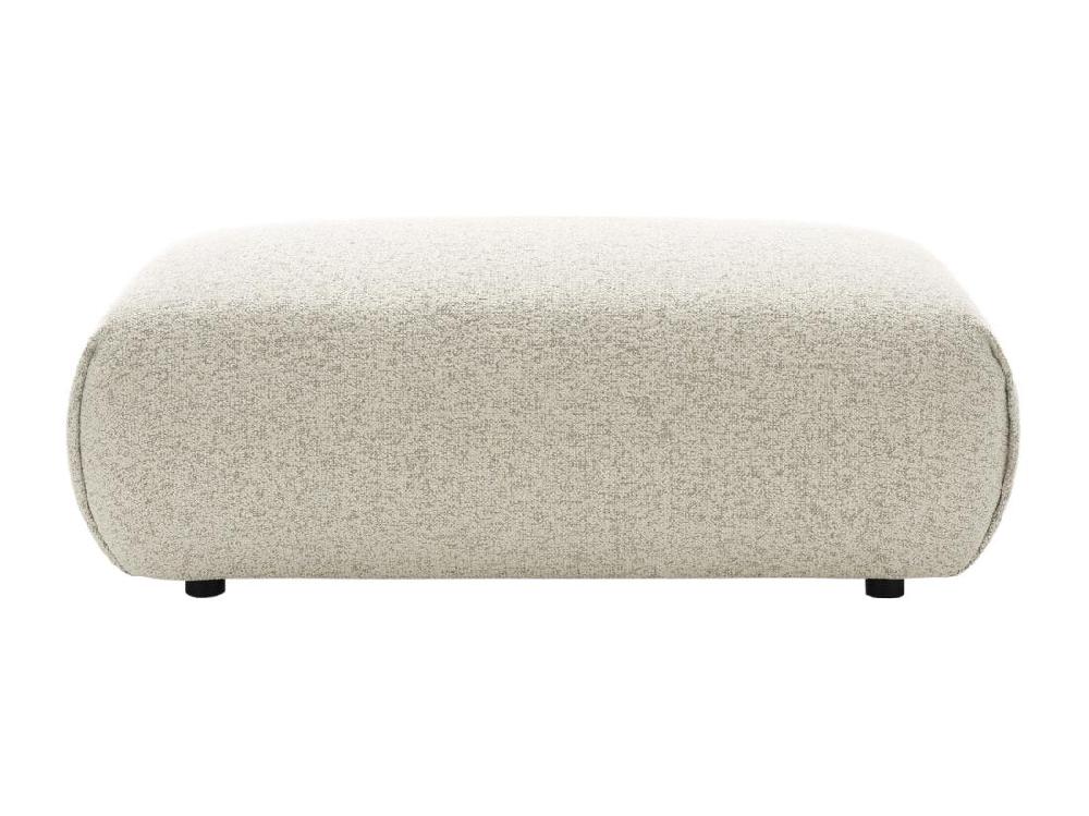 Vente Unique Pouf En Tissu Texturé Beige MONELIA