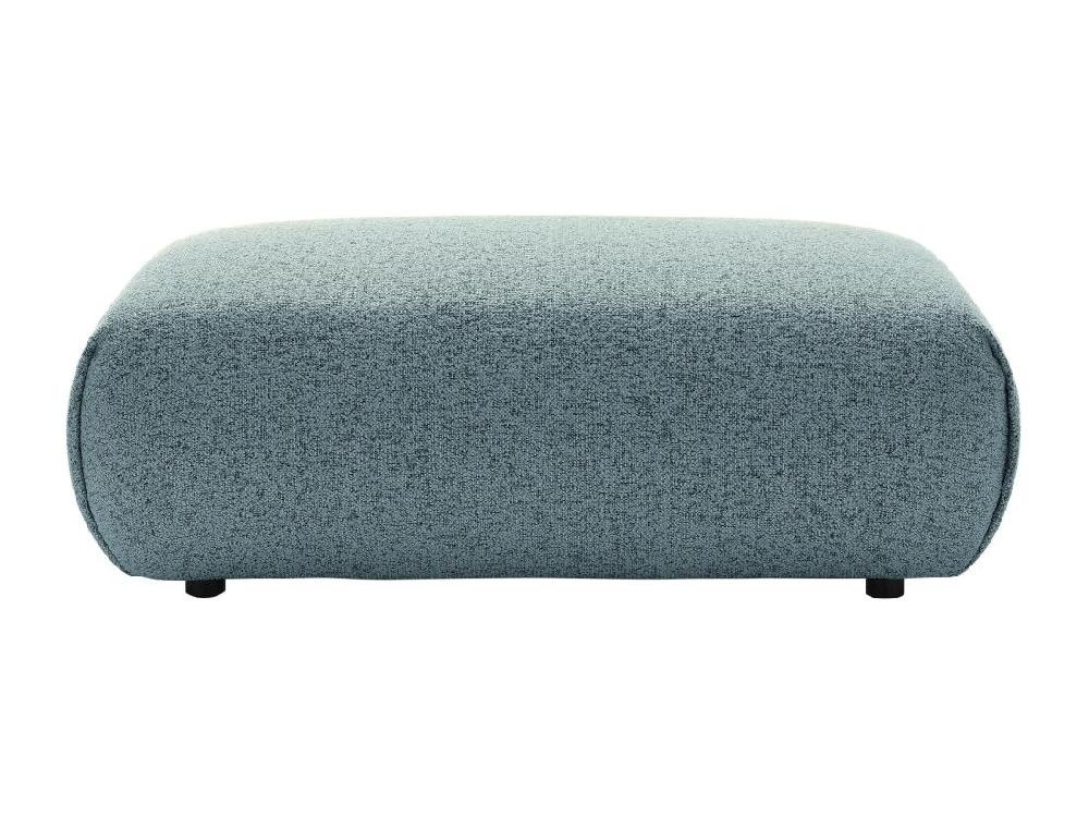 Vente Unique Pouf En Tissu Texturé Bleu MONELIA