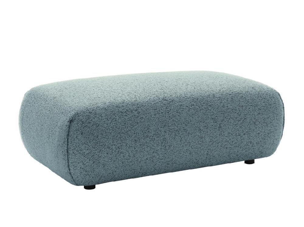 Vente Unique Pouf En Tissu Texturé Bleu MONELIA