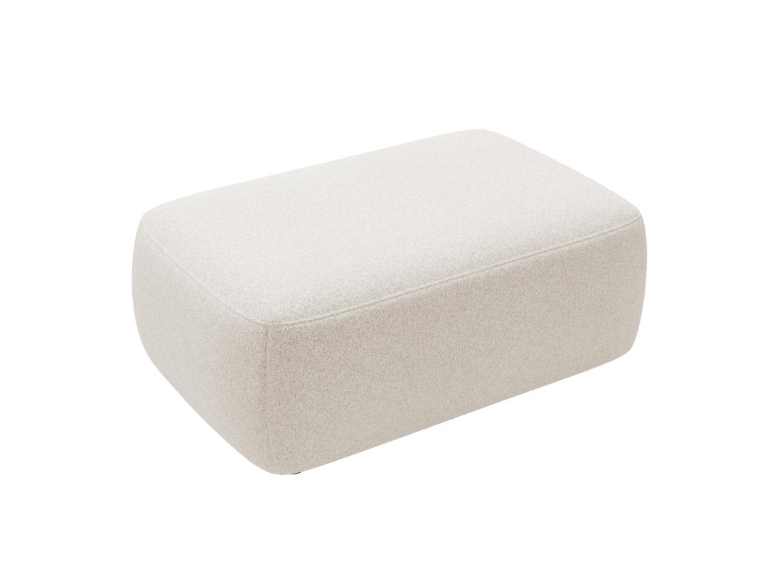 Vente Unique Pouf En Tissu Texturé Crème DAVISO