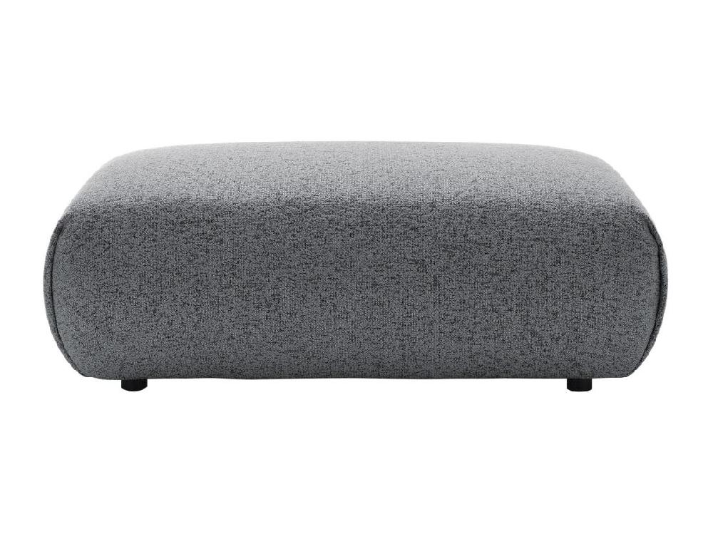 Vente Unique Pouf En Tissu Texturé Gris MONELIA