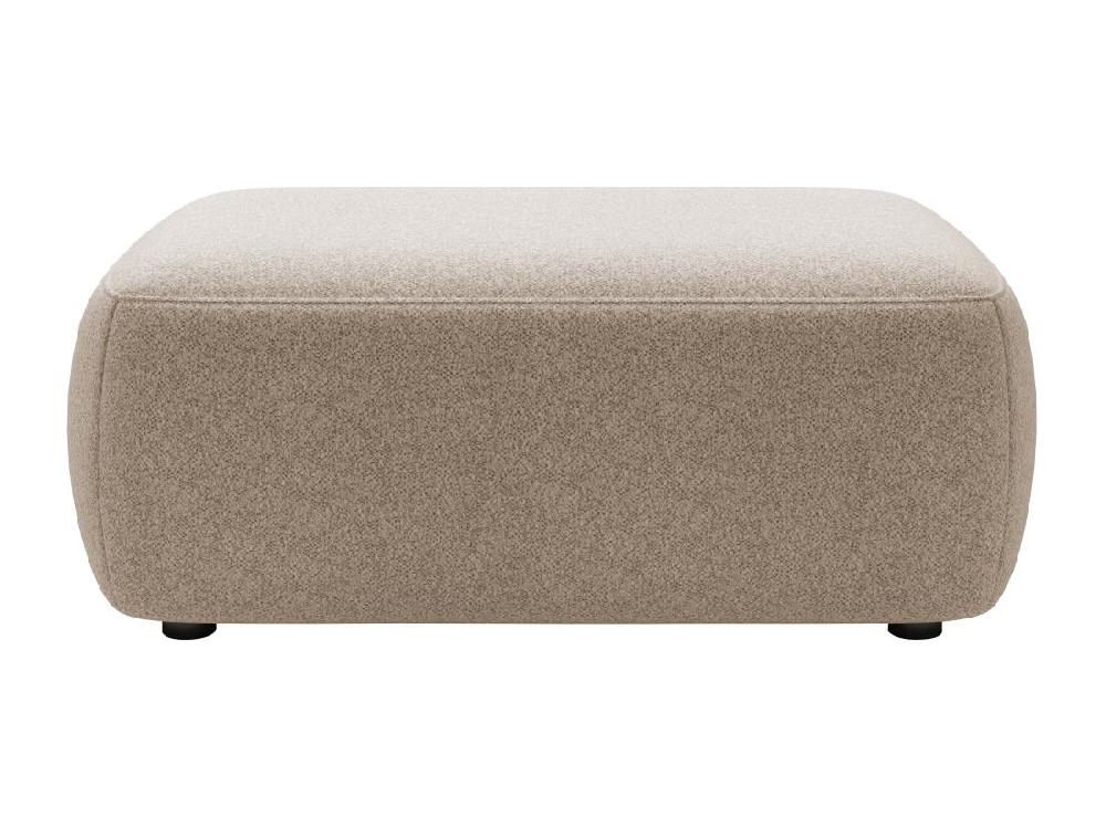 Vente Unique Pouf En Tissu Texturé Taupe DAVISO