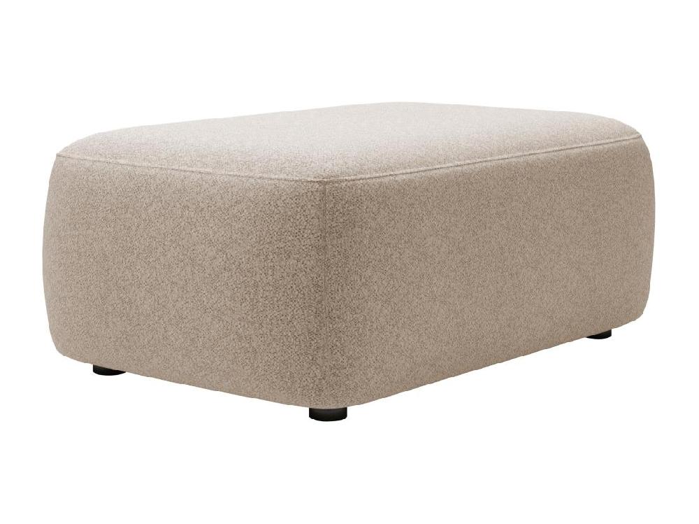Vente Unique Pouf En Tissu Texturé Taupe DAVISO