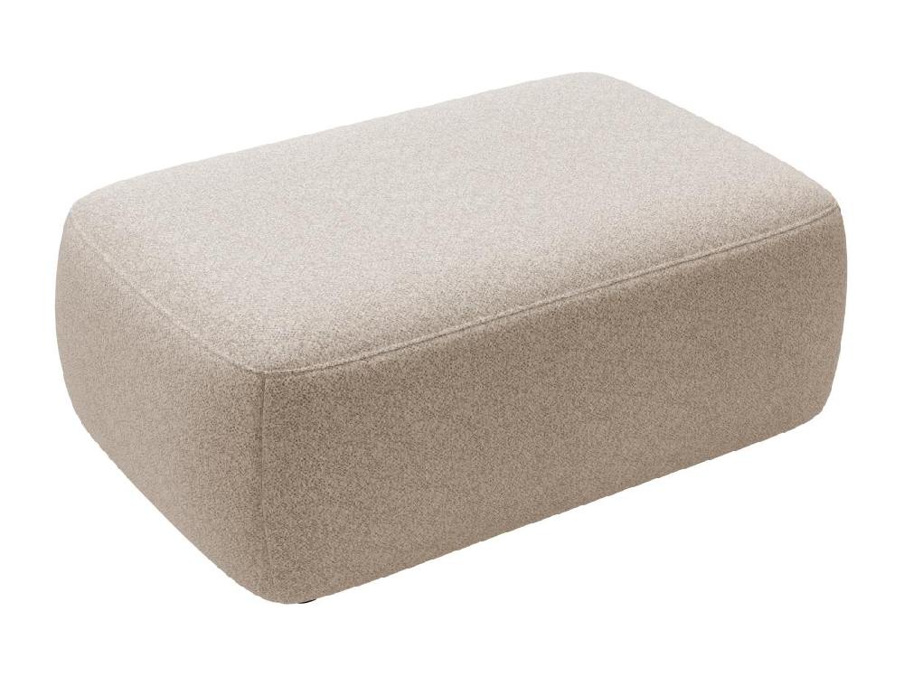 Vente Unique Pouf En Tissu Texturé Taupe DAVISO