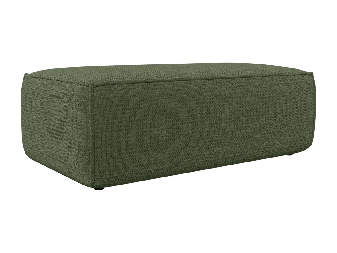 Vente Unique Pouf En Tissu Texturé Vert AMELIA