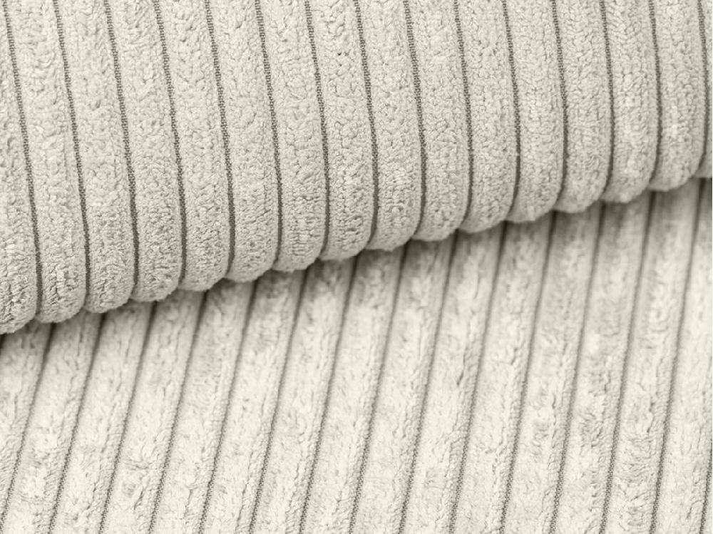 Vente Unique Pouf En Velours Côtelé Beige AMELIA