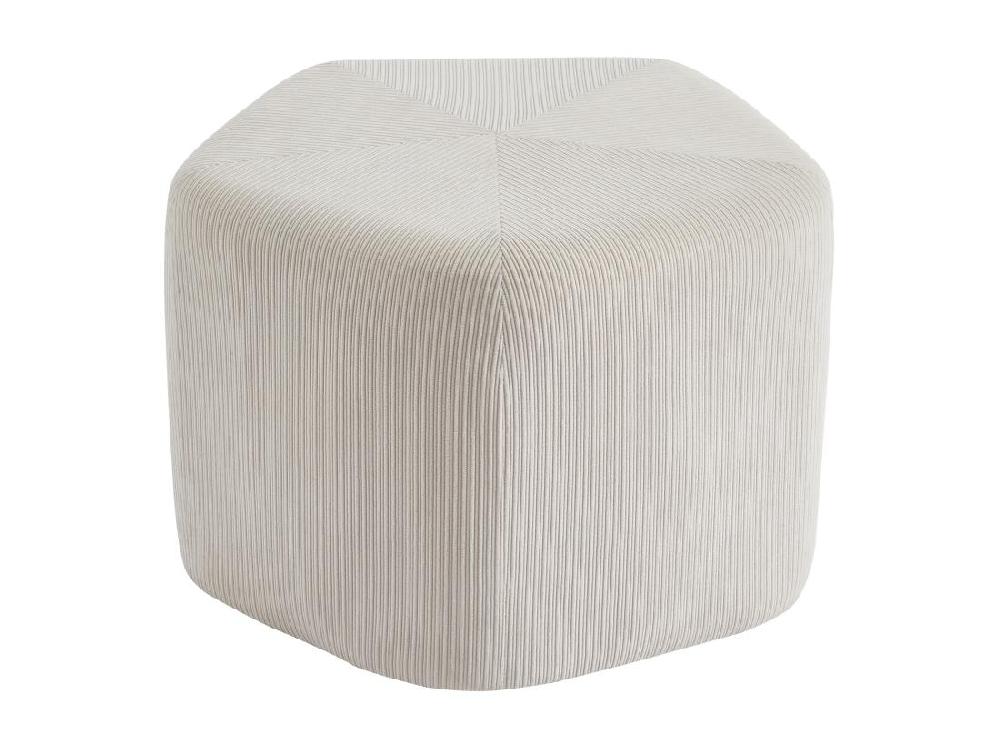 Vente Unique Pouf En Velours Côtelé Beige TALODI