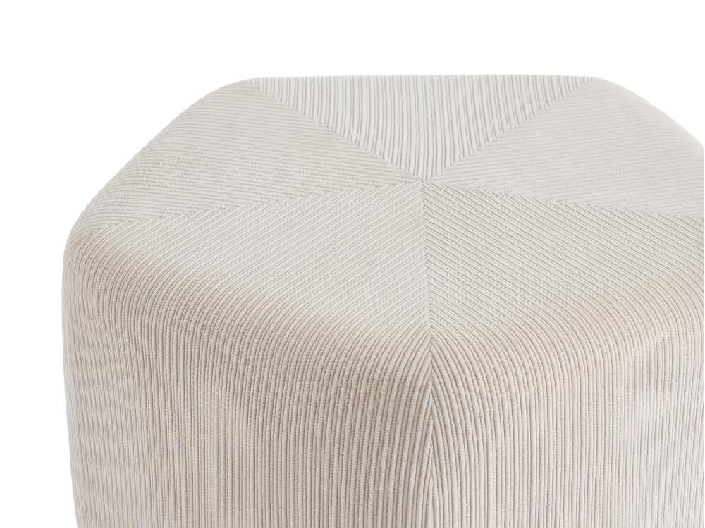 Vente Unique Pouf En Velours Côtelé Beige TALODI
