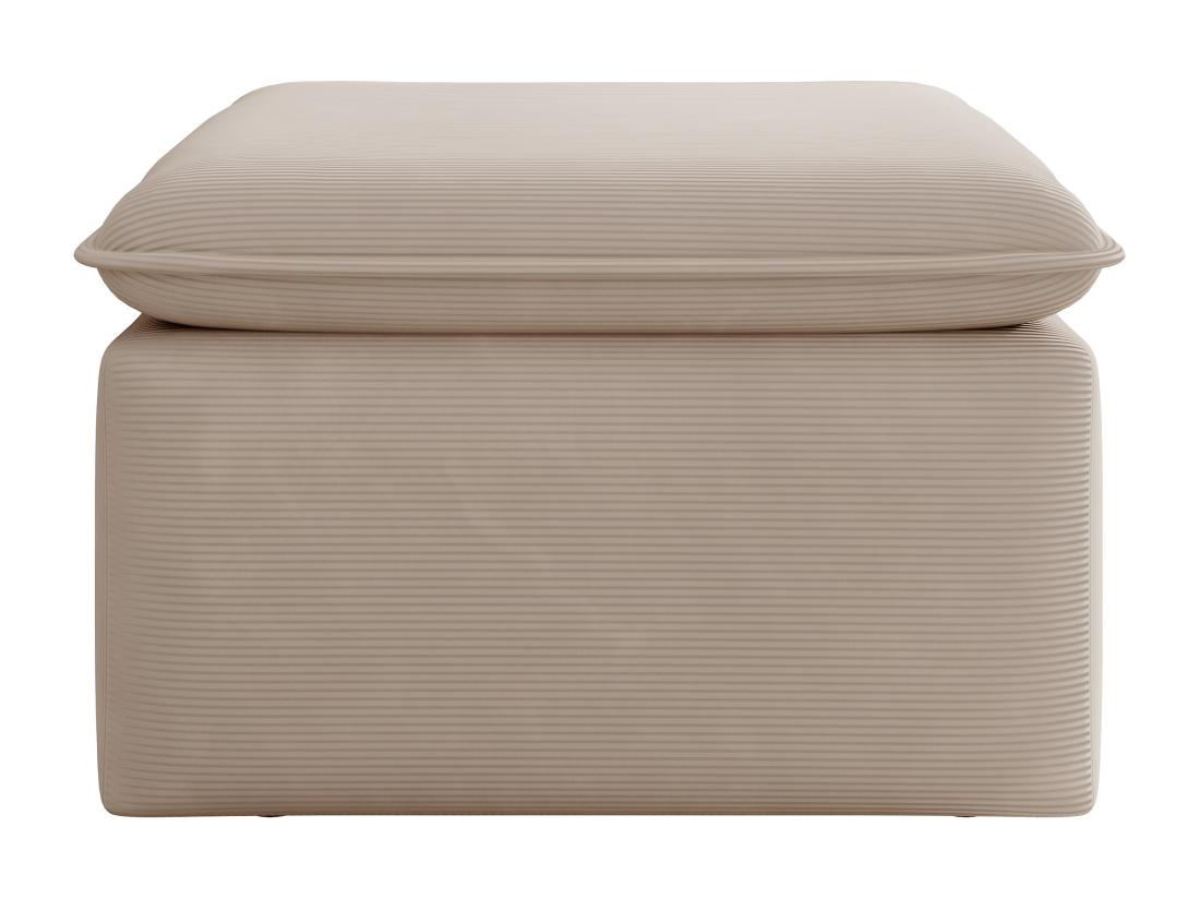 Vente Unique Pouf En Velours Côtelé Beige TEODORA