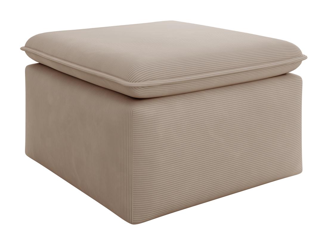 Vente Unique Pouf En Velours Côtelé Beige TEODORA