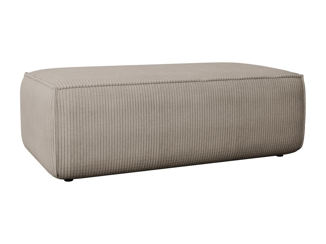 Vente Unique Pouf En Velours Côtelé Taupe AMELIA