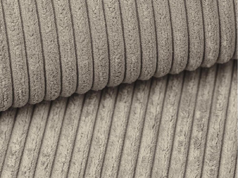 Vente Unique Pouf En Velours Côtelé Taupe AMELIA