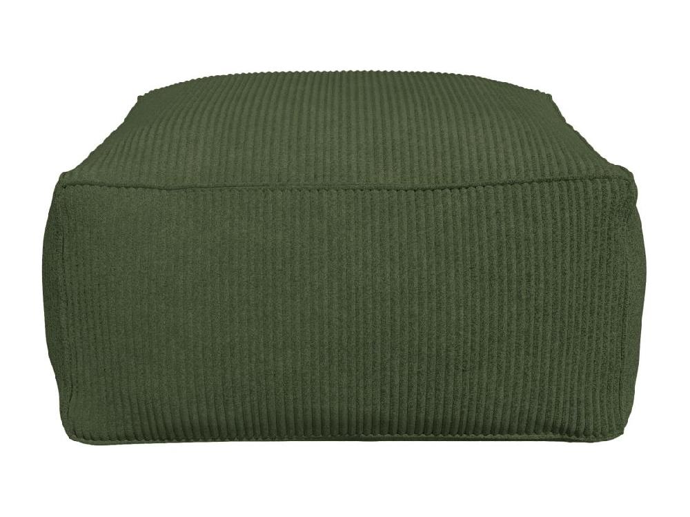 vente unique Pouf en velours côtelé vert NOUMARA