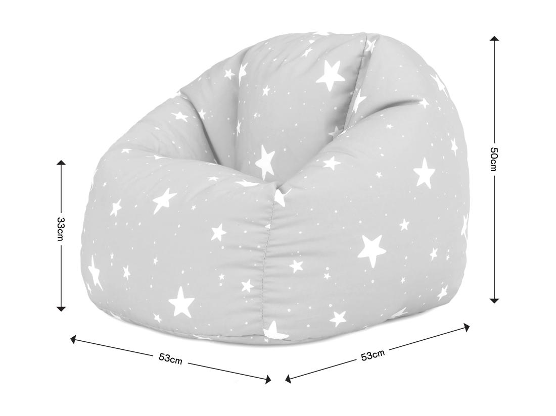 Vente Unique Pouf Fauteuil Pour Enfants Gris