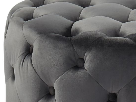 Vente Unique Pouf FOURCA En Velours - Gris