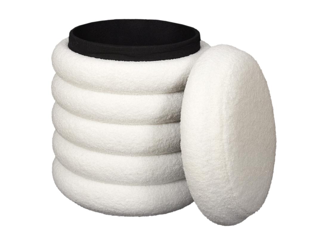 Vente Unique Pouf Rangement Bouclette Freya