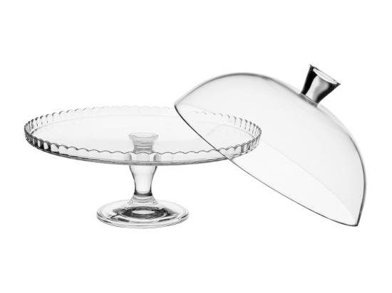 Vente Unique Présentoir à Gâteaux - D 32 Cm - Verre