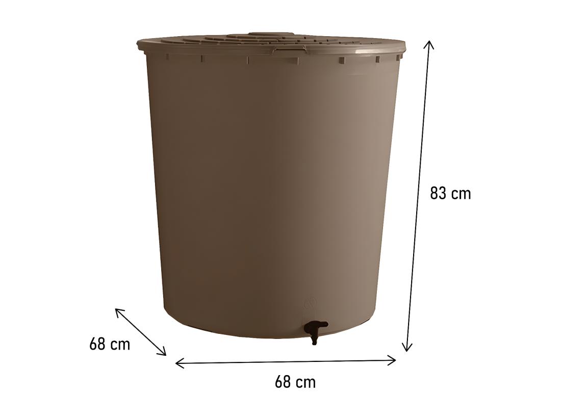 vente unique Récupérateur d'eau "UBUD" - 200 L - Taupe
