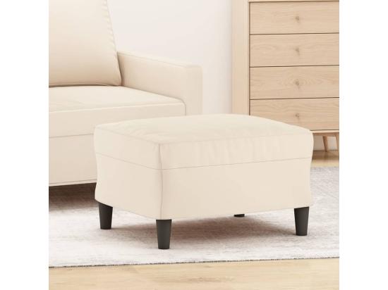 vente unique Repose-pied Crème 60x50x41 cm Velours