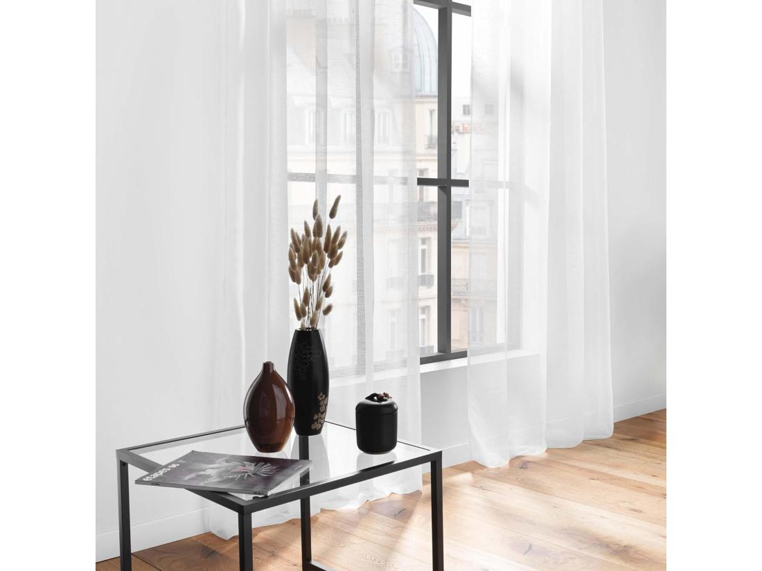 vente unique Rideau Voilage "Lisséa" 140x240cm Blanc