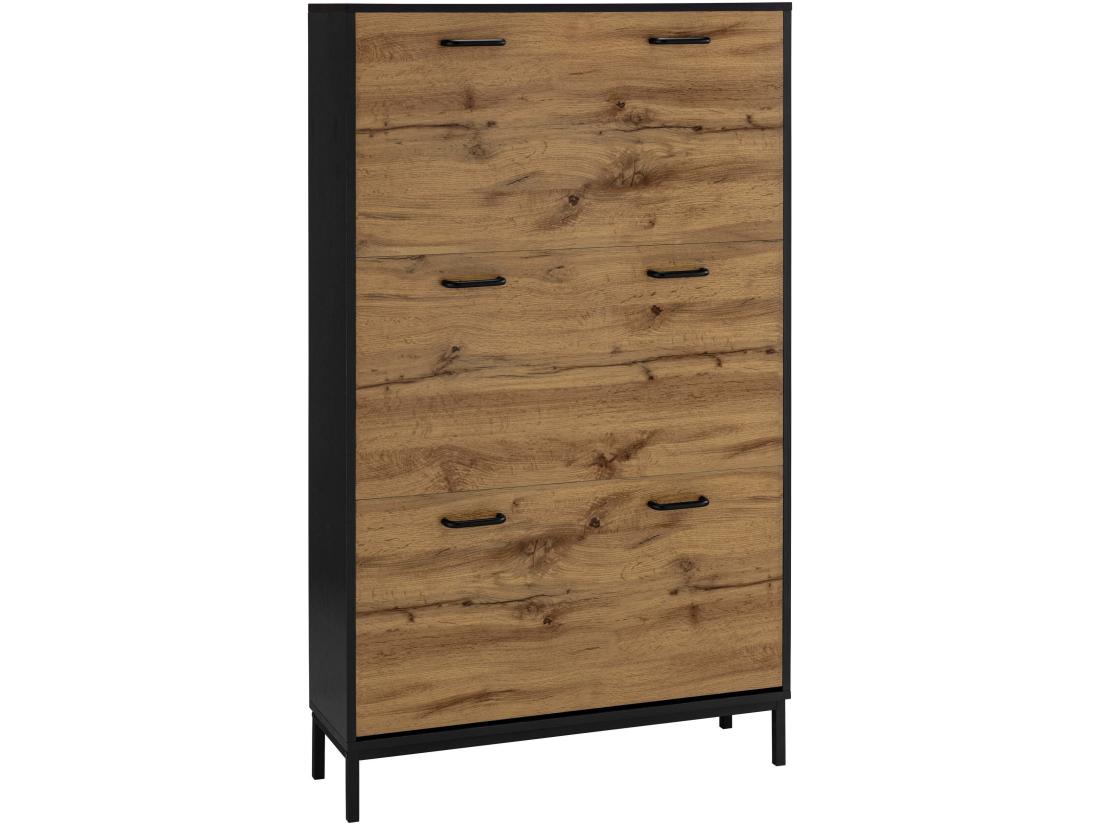 Vente Unique Rocco|Coffre à Chaussures Chêne Noir