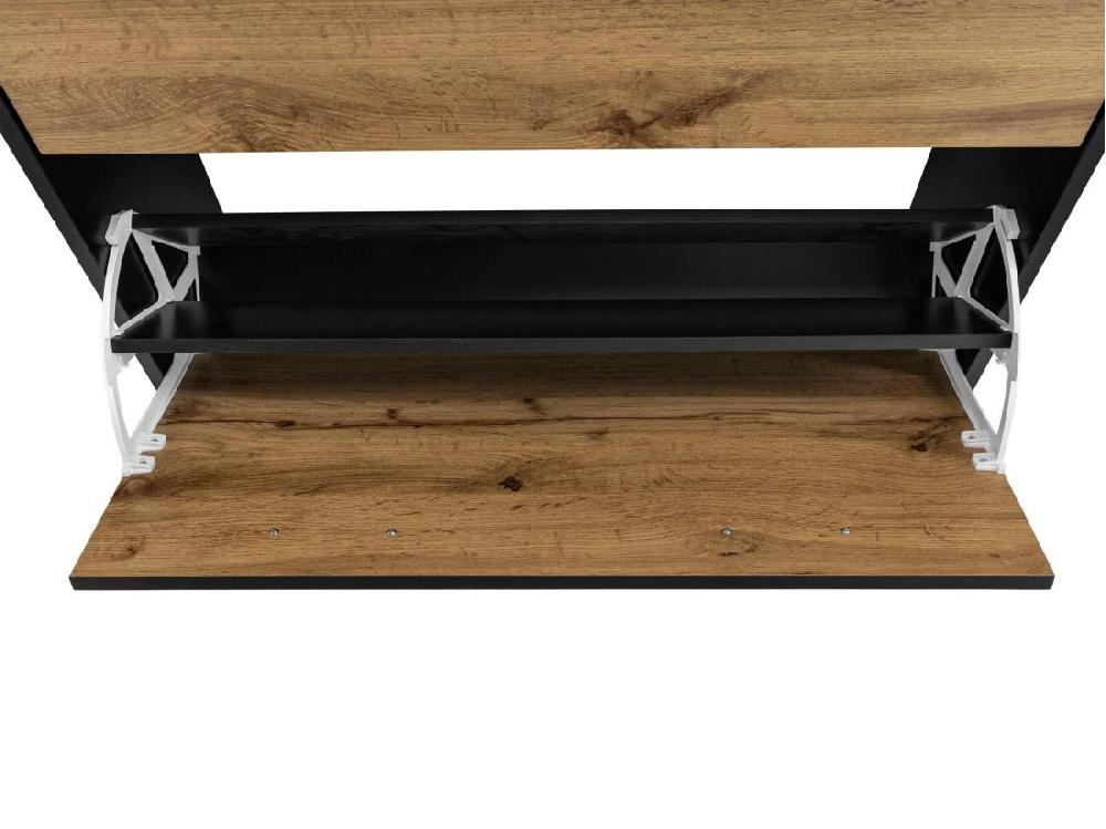 vente unique Rocco|Coffre à chaussures Chêne noir