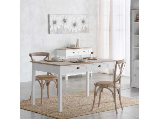 vente unique Set de table tressé blanc d38x1h