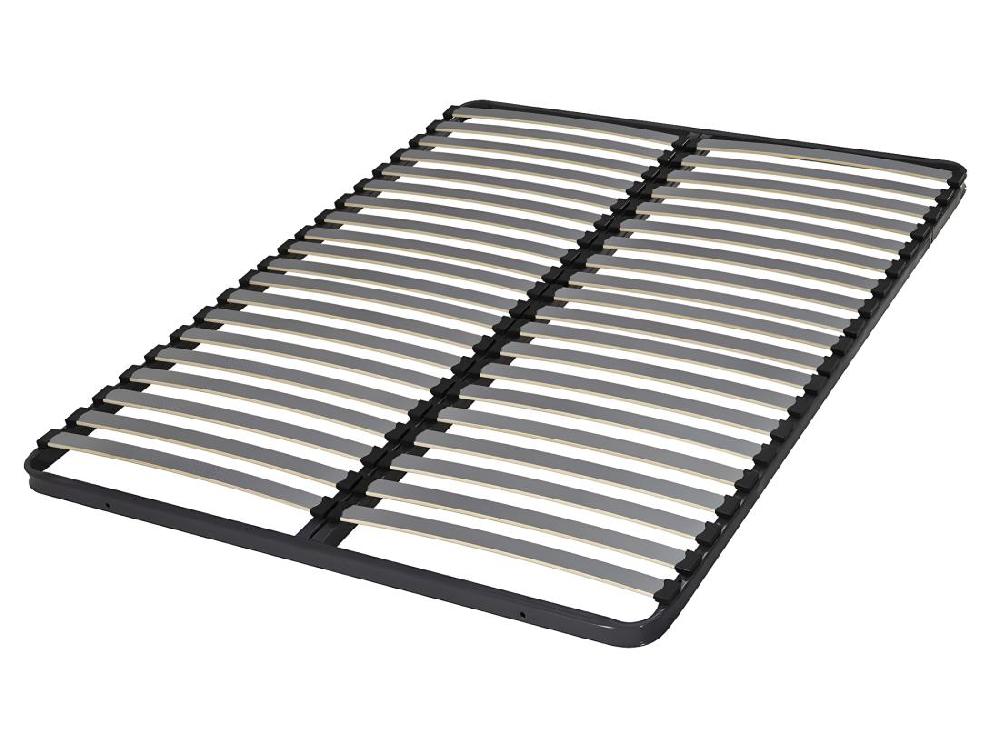 vente unique Sommier 140x190 cm metal gris MIRA