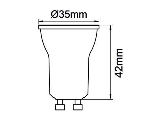 Vente Unique Spot GU10 4W 60 LED Diamètre 35mm