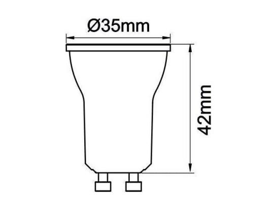 Vente Unique Spot GU10 4W 60 LED Diamètre 35mm