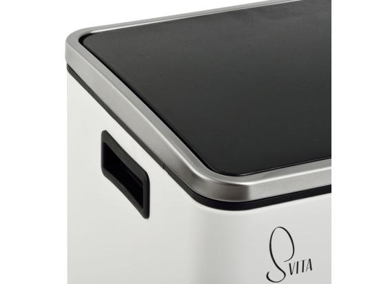 Vente Unique SVITA TM2X24 Poubelle 48l Blanc