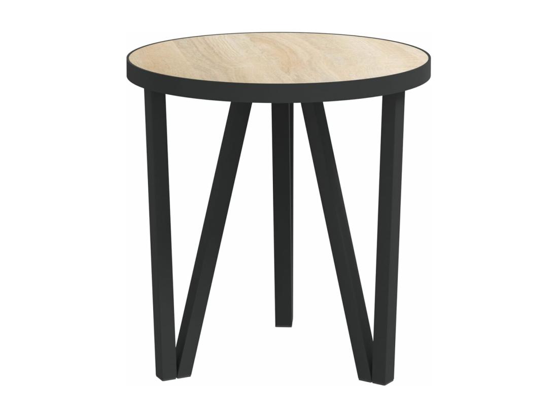 Vente Unique Table à Thé Chêne Sonoma Ø35 Cm MDF