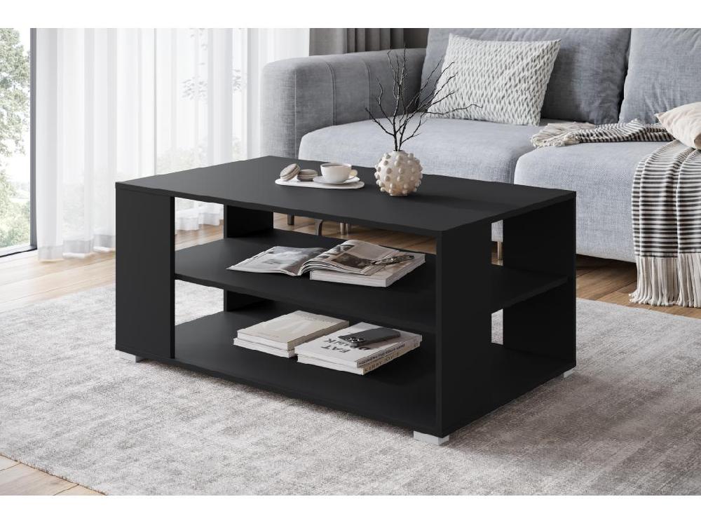 vente unique Table basse pour salon Noir mat