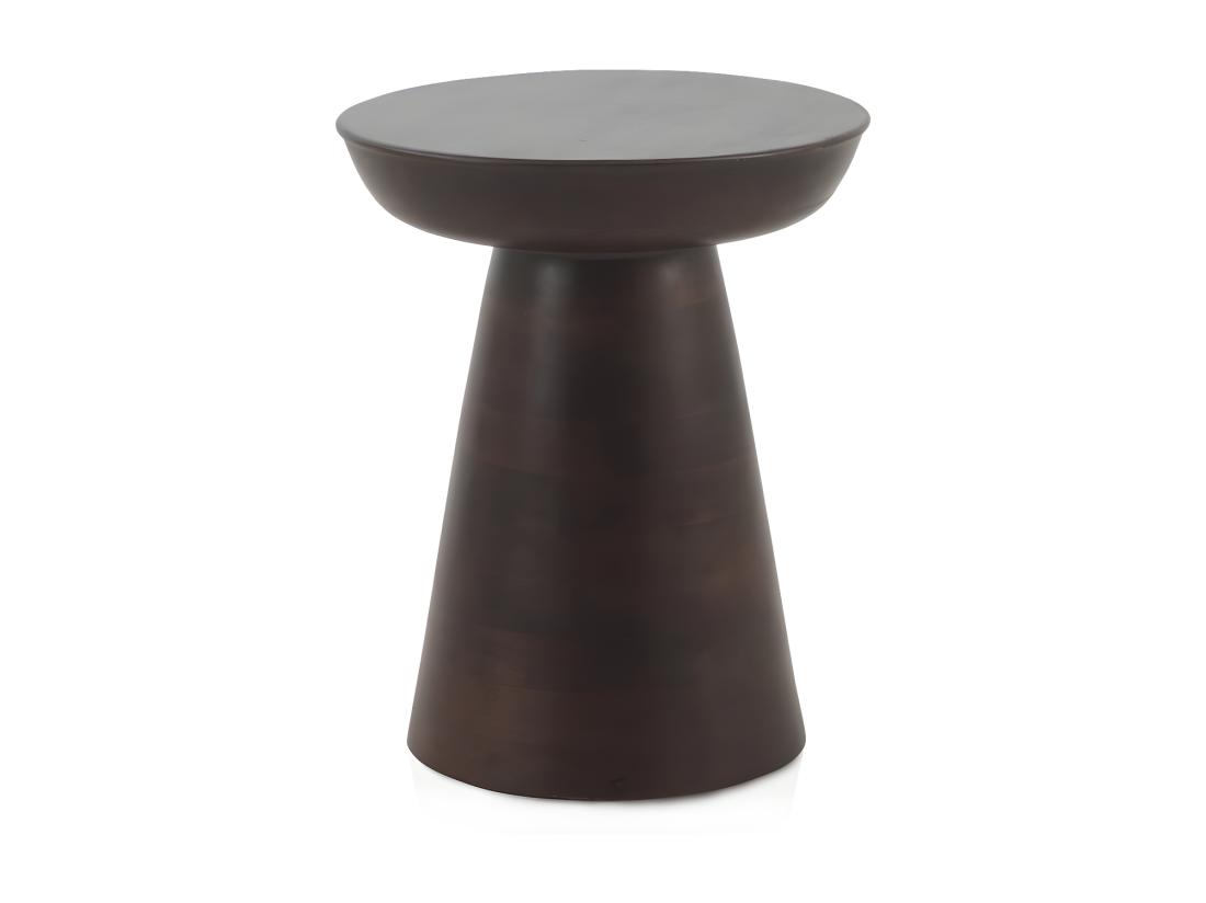 Vente Unique Table D'appoint En Bois Couleur Noyer