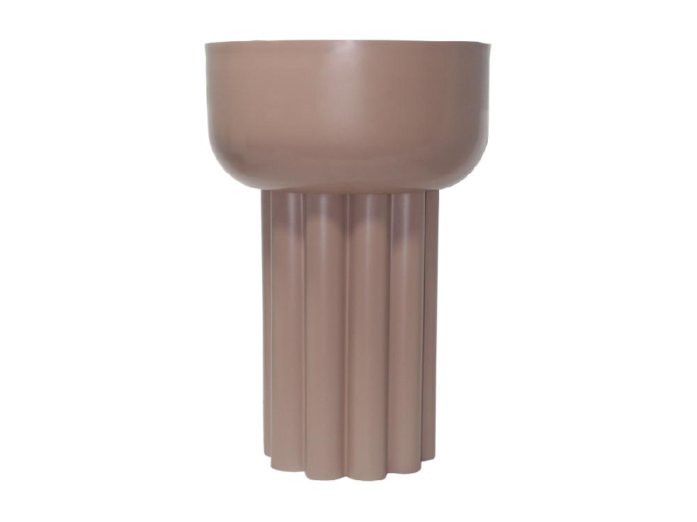 Vente Unique Table D'appoint En Métal - Beige - NILARA