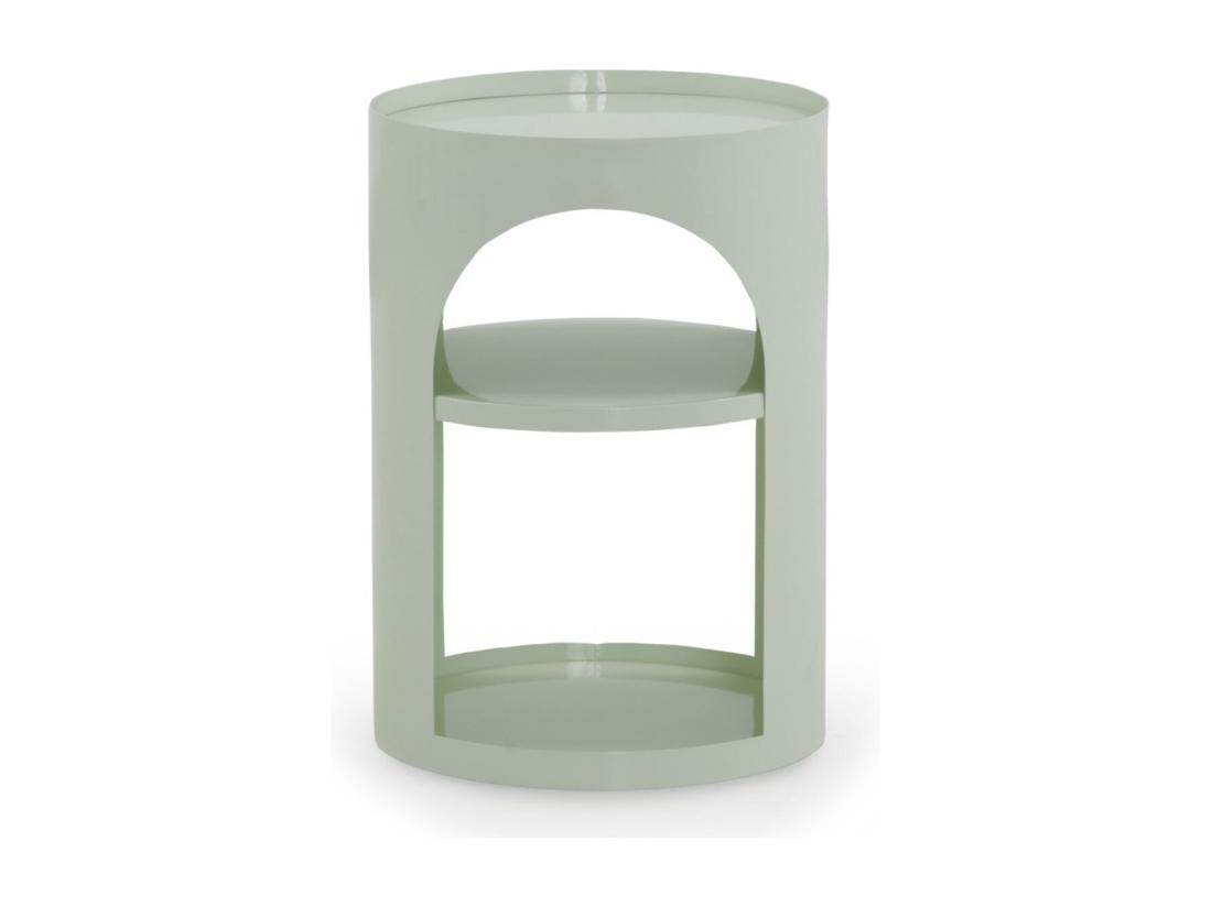 Vente Unique Table D'appoint En Métal Blanc