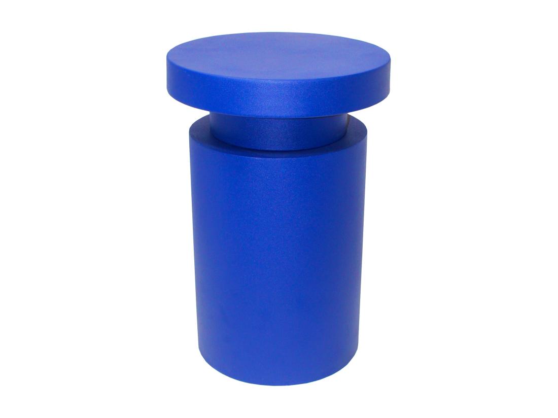 Vente Unique Table D'appoint En Métal - Bleu - RIDALIA