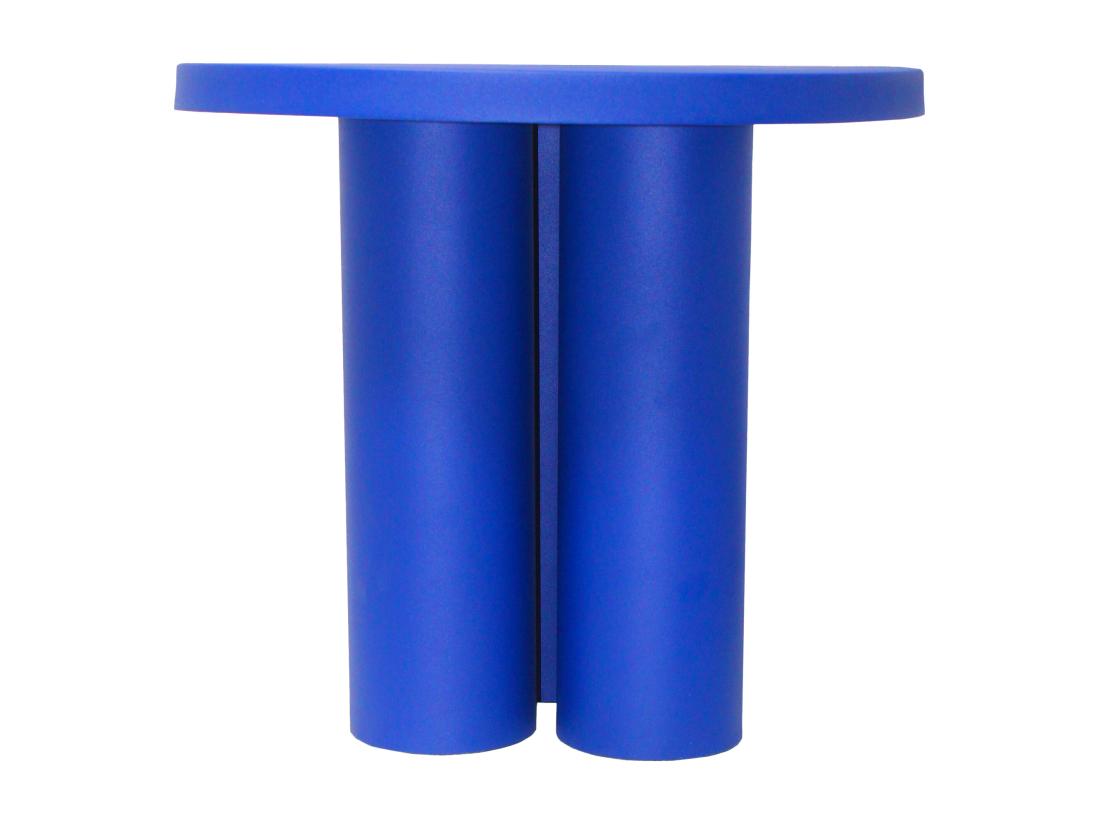 Vente Unique Table D'appoint En Métal - Bleu - TANIYA