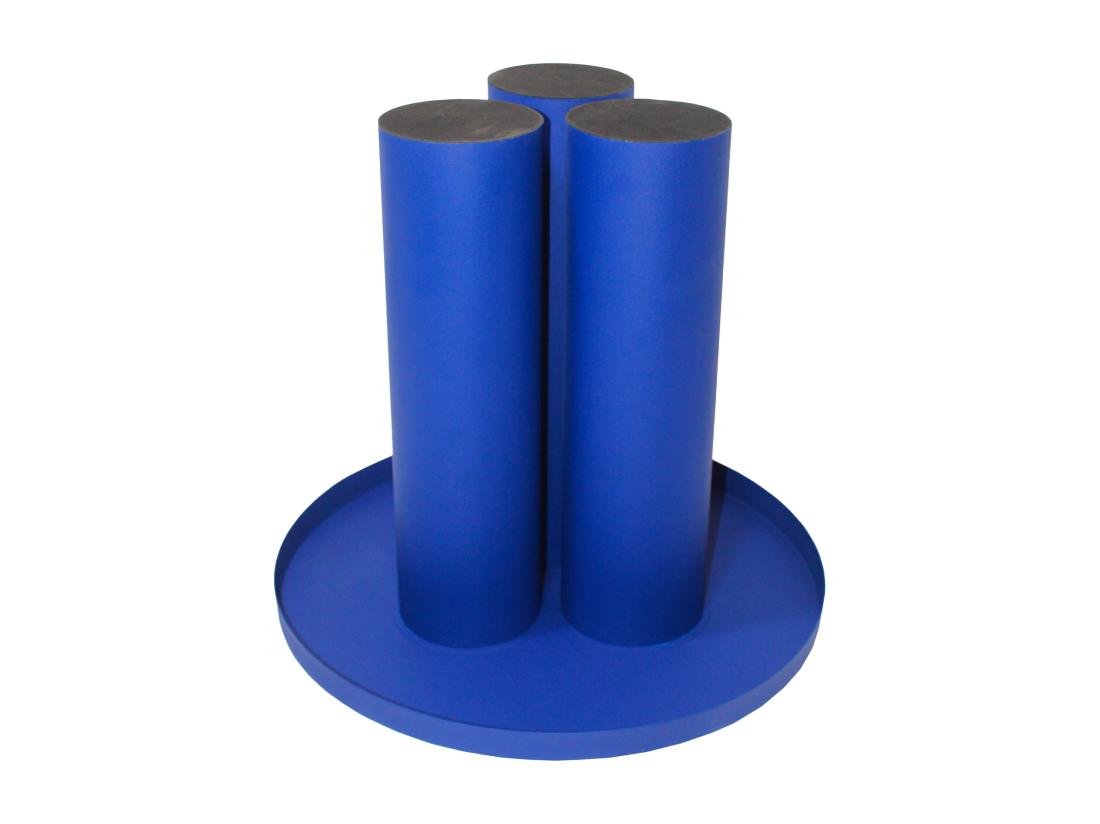 Vente Unique Table D'appoint En Métal - Bleu - TANIYA