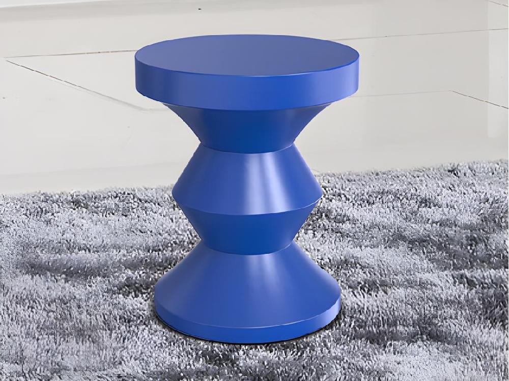 vente unique Table d'appoint en métal - Bleu - ZOLIMI