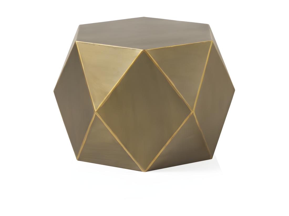 Vente Unique Table D'appoint En Métal Doré