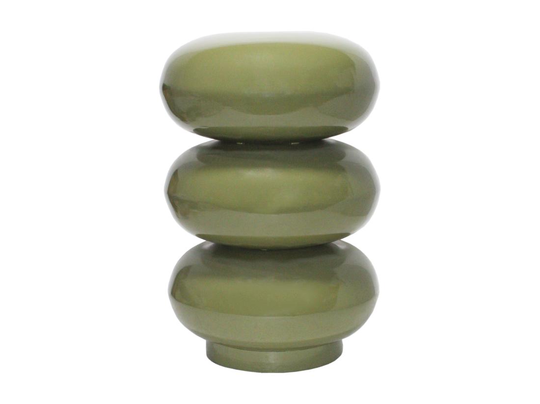 Vente Unique Table D'appoint En Métal - Kaki - SANIYA