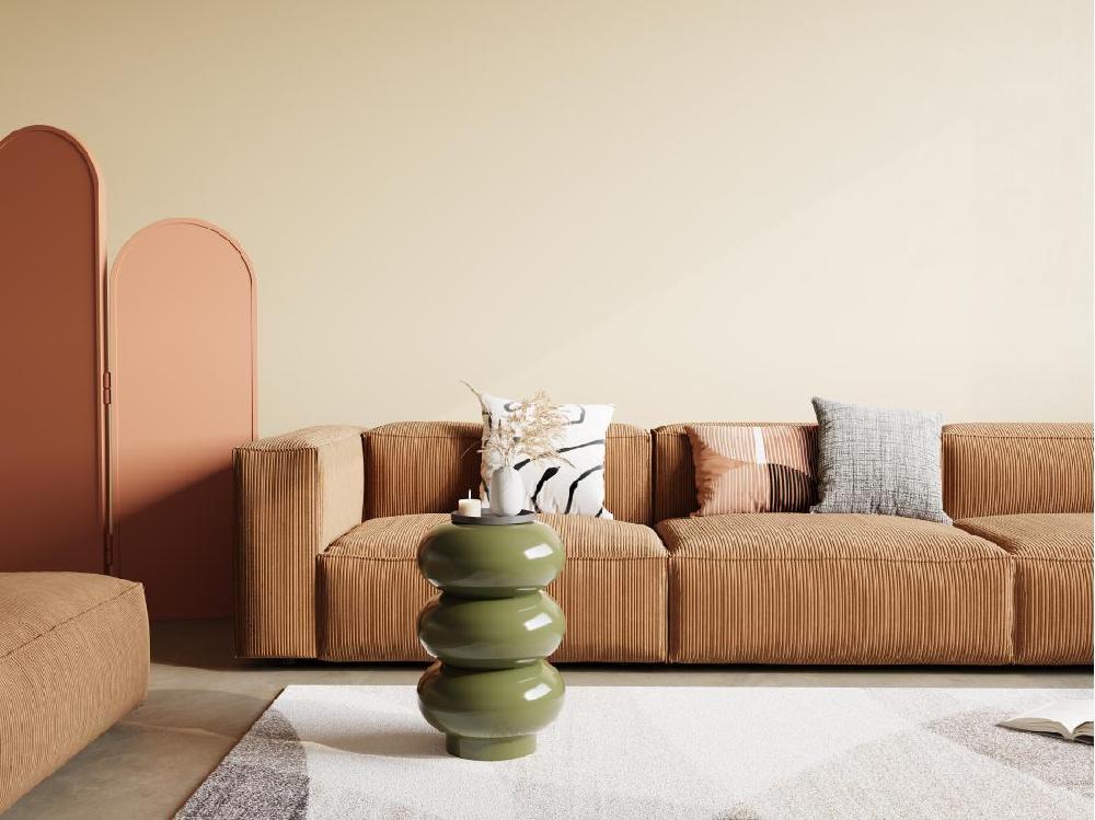 vente unique Table d'appoint en métal - Kaki - SANIYA