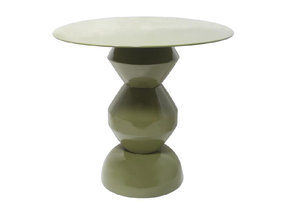 Vente Unique Table D'appoint En Métal - Kaki - SUPITA